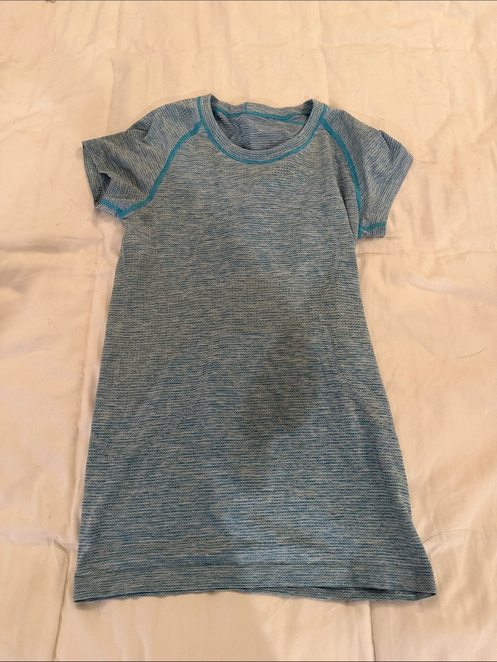 lululemon athletica Light Blue Heather Short Sleeve Tee